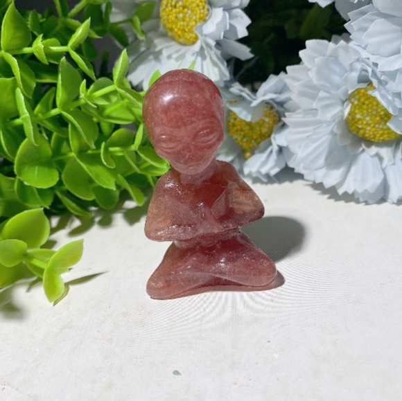 3' Meditation Extraterrestrial Cherry Quartz - Picture 2 of 2